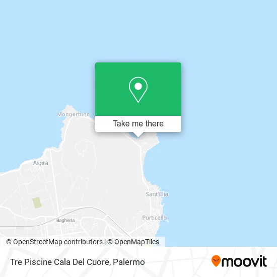 Tre Piscine Cala Del Cuore map