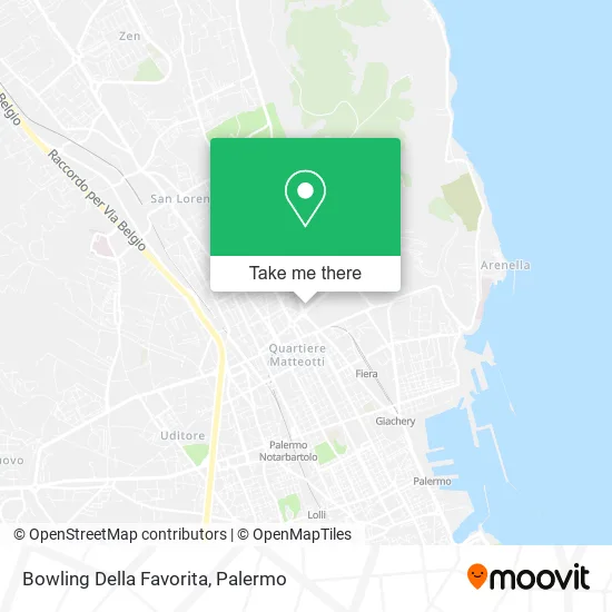 Bowling Della Favorita map