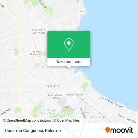 Caserma Cangialosi map