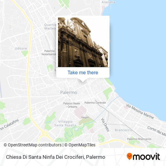 Chiesa Di Santa Ninfa Dei Crociferi map