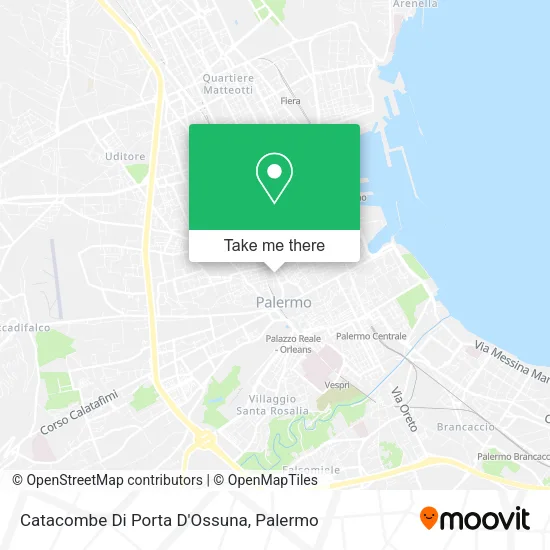 Catacombe Di Porta D'Ossuna map