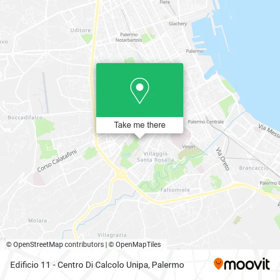 Edificio 11 - Centro Di Calcolo Unipa map