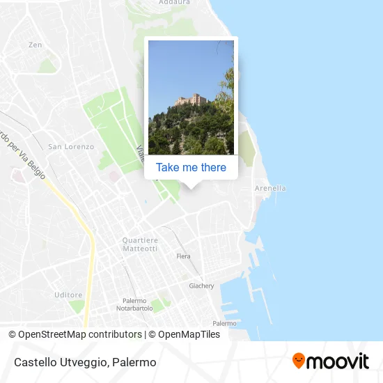 Castello Utveggio map