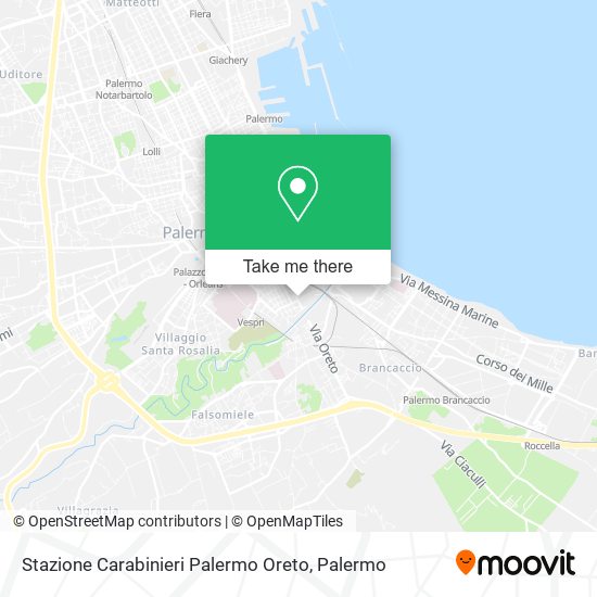 Stazione Carabinieri Palermo Oreto map