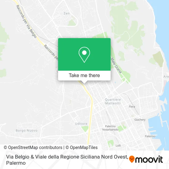 Belgium Street & Sicily Region North West Avenue map