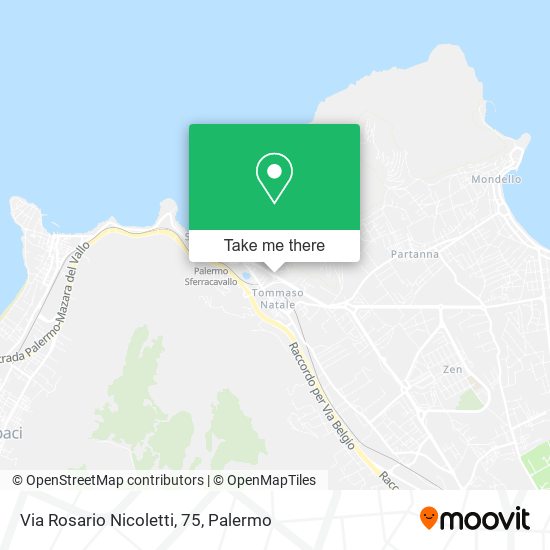 Via Rosario Nicoletti, 75 map