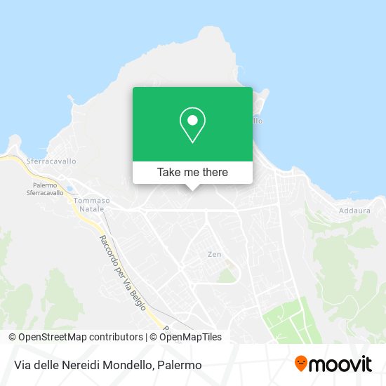 Via delle Nereidi Mondello map