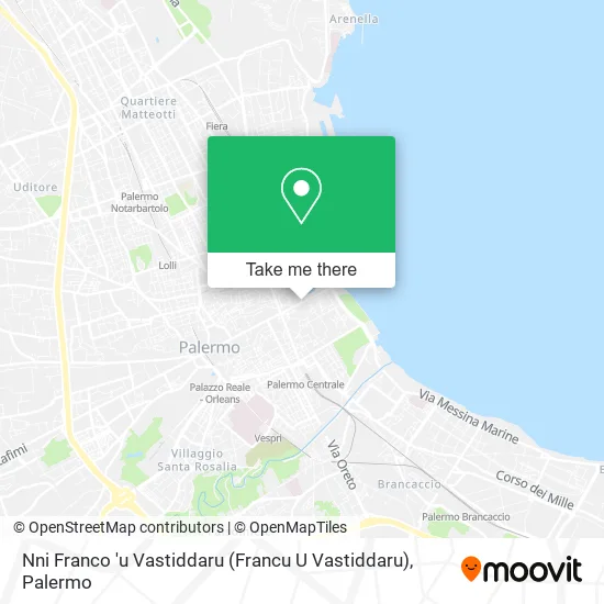 Nni Franco 'u Vastiddaru (Francu U Vastiddaru) map