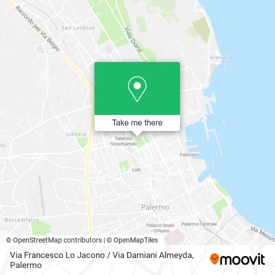 Via Francesco Lo Jacono / Via Damiani Almeyda map