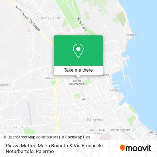 Piazza Matteo Maria Boiardo & Via Emanuele Notarbartolo map
