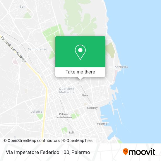 Via Imperatore Federico  100 map