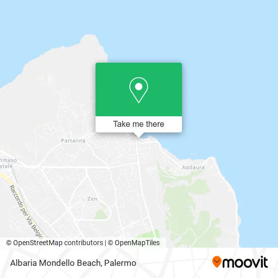 Albaria Mondello Beach map