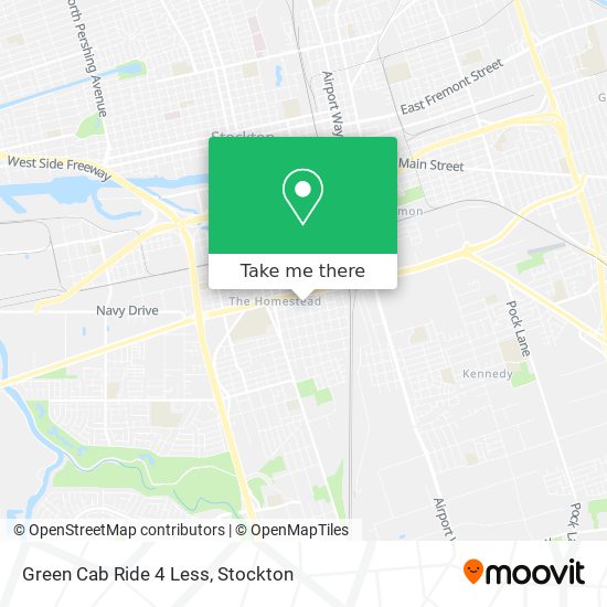 Green Cab Ride 4 Less map