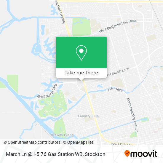 March Ln @ I-5 76 Gas Station WB map