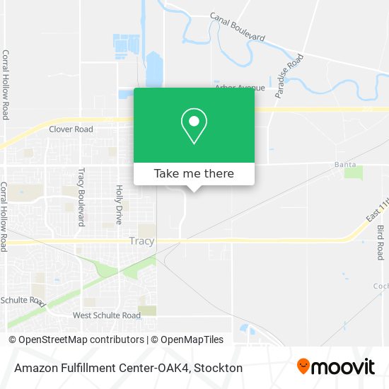 Mapa de Amazon Fulfillment Center-OAK4