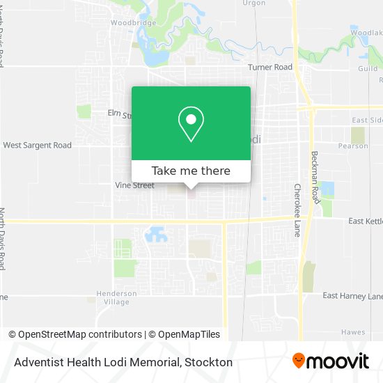 Adventist Health Lodi Memorial map