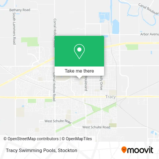 Tracy Swimming Pools map