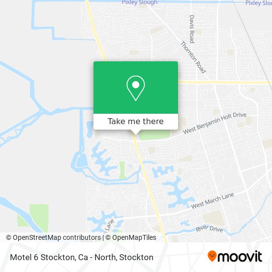 Mapa de Motel 6 Stockton, Ca - North