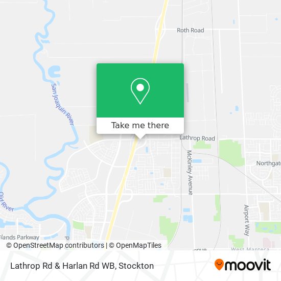 Lathrop Rd & Harlan Rd WB map