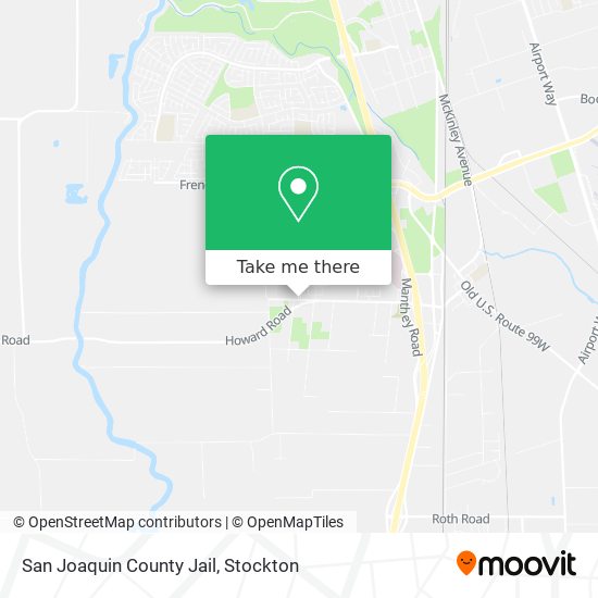 San Joaquin County Jail map