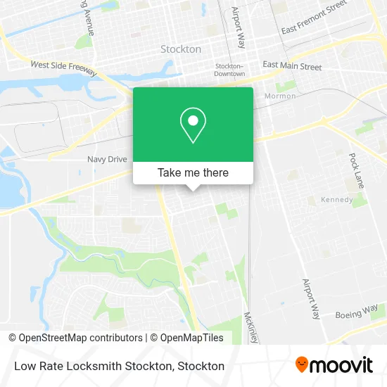 Low Rate Locksmith Stockton map