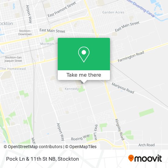 Pock Ln & 11th St NB map
