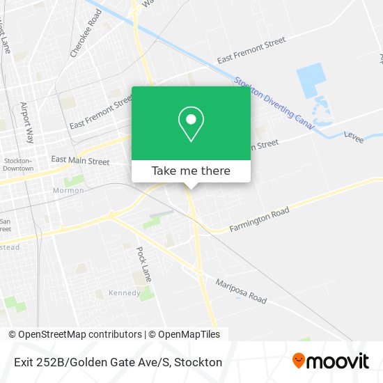 Exit 252B/Golden Gate Ave/S map