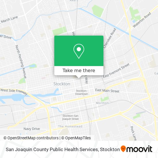San Joaquin County Public Health Services map