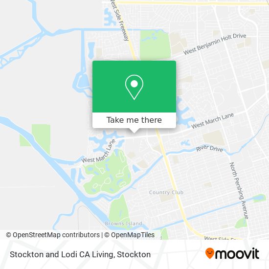 Stockton and Lodi CA Living map