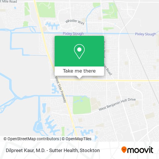 Dilpreet Kaur, M.D. - Sutter Health map