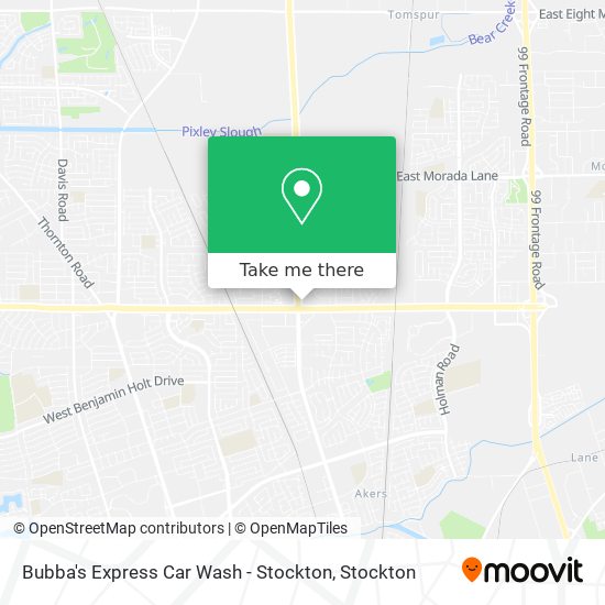 Bubba's Express Car Wash - Stockton map
