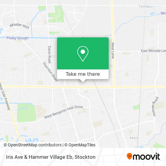 How to get to Iris Ave & Hammer Village Eb in Stockton by Bus?