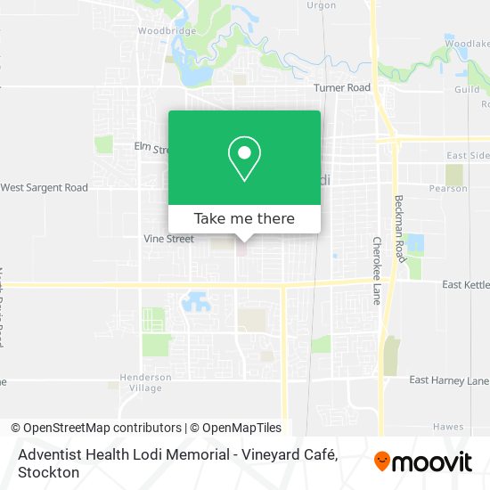 Adventist Health Lodi Memorial - Vineyard Café map