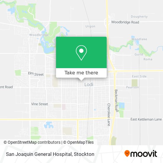 San Joaquin General Hospital map