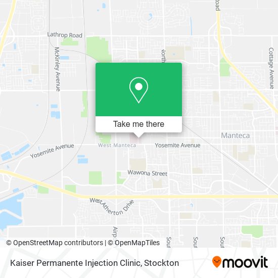 Kaiser Permanente Injection Clinic map