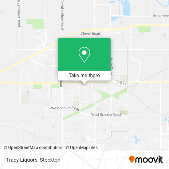 Tracy Liquors map