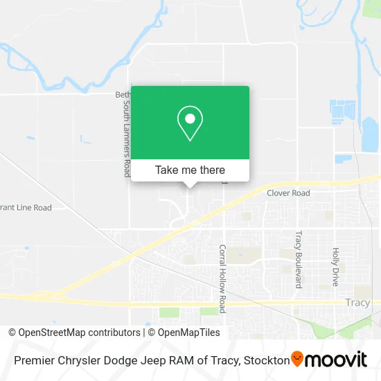 Premier Chrysler Dodge Jeep RAM of Tracy map