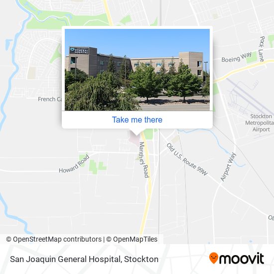 San Joaquin General Hospital map