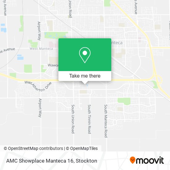 AMC Showplace Manteca 16 map