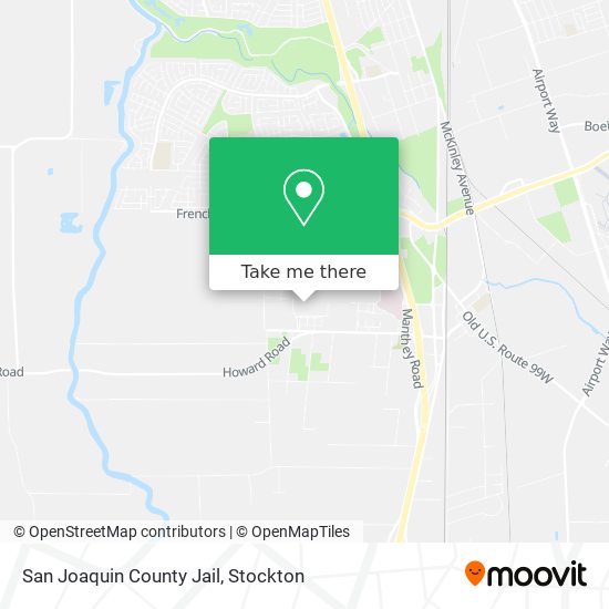 San Joaquin County Jail map