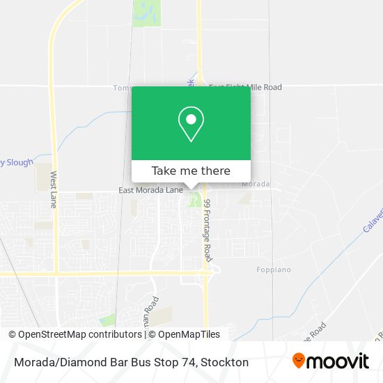 Morada/Diamond Bar Bus Stop 74 map