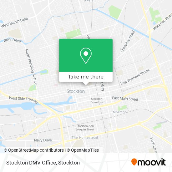 Stockton DMV Office map