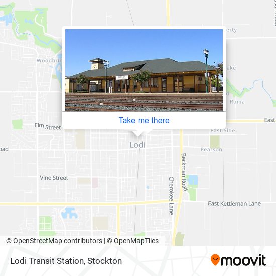 Lodi Transit Station map