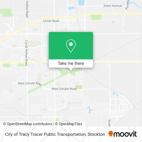 City of Tracy Tracer Public Transportation map
