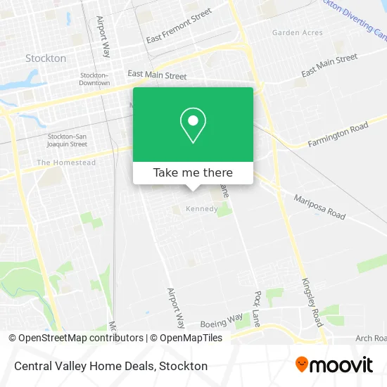 Central Valley Home Deals map