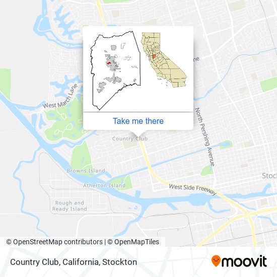 Country Club, California map