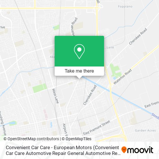 Mapa de Convenient Car Care - European Motors