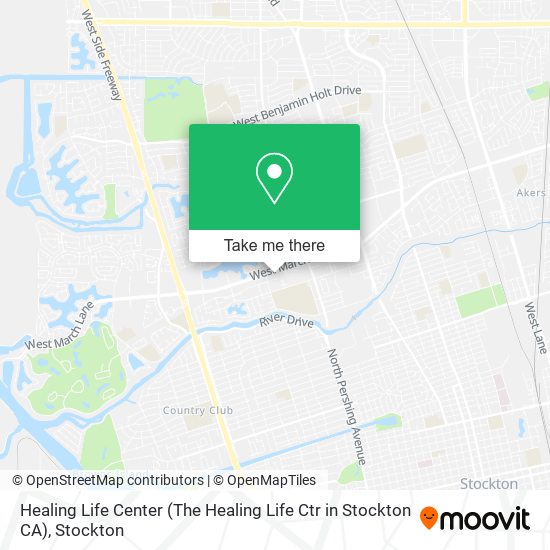 Healing Life Center (The Healing Life Ctr in Stockton CA) map