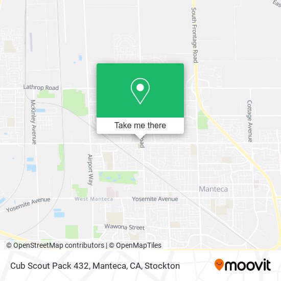 Cub Scout Pack 432, Manteca, CA map