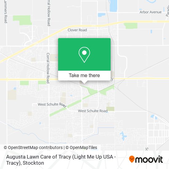 Mapa de Augusta Lawn Care of Tracy (Light Me Up USA - Tracy)